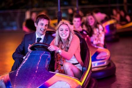 Students in dodgems 